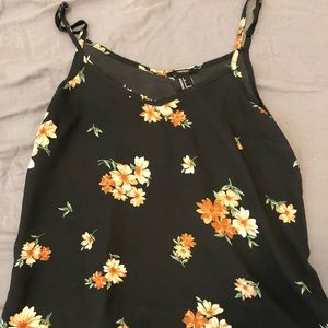floral black shirt